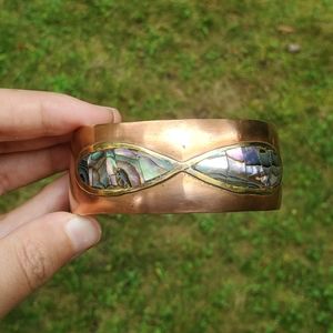 *RARE* Vintage Celia Harms Copper & Brass Infinity Cuff